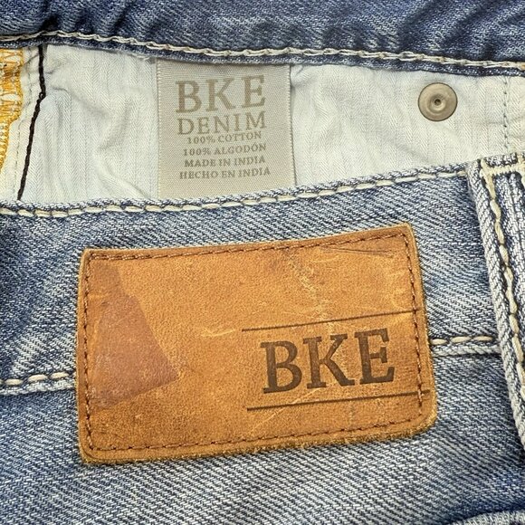 Bke Carter Straight Jeans Men Size 27S Distressed Torn Rough Faded Streetwear - Picture 10 of 12